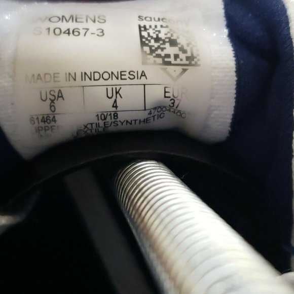 Saucony Kinvara 10 Women's Size‎ 6 White Blue Running Shoes Sneakers Lace Up - Picture 7 of 10